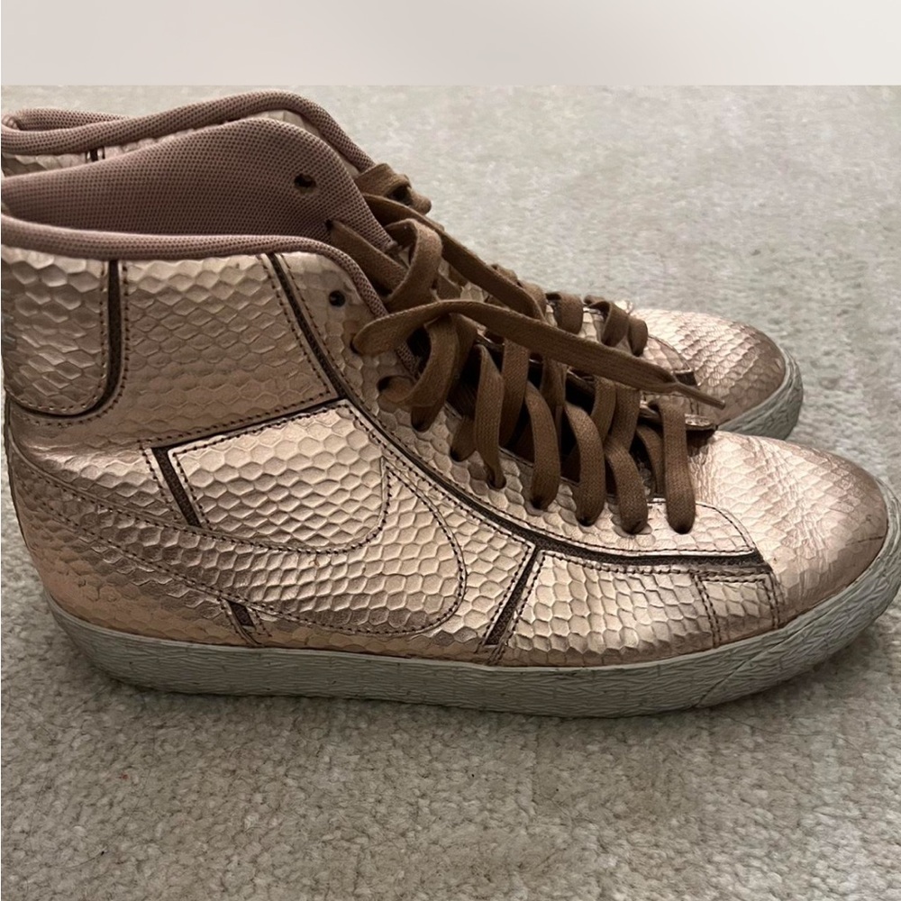 Nike Women's Bronze Textured High-Top Sneakers